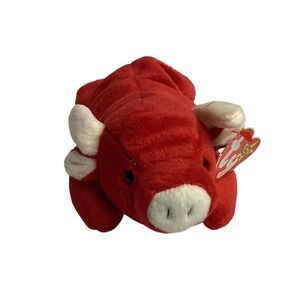Ty‎ Beanie Babies Tabasco Bull Red 1995 Plush Stuffed Animal Toy Collectible